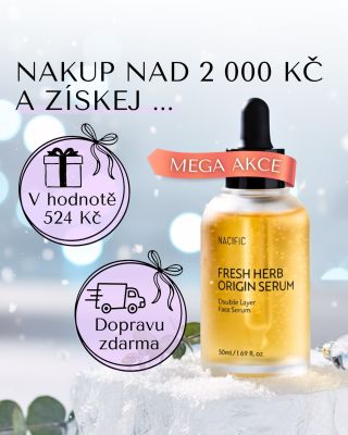 🎁 Limitovaná vánoční akce! K nákupu nad 2 000 Kč od nás získáte: ✨ Nacific Fresh Herb Origin Serum v hodnotě 524 Kč ZDARMA...